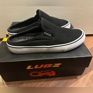 LUGZ Clipper Mule Slip-on Black Sneakers. Size 7.5.
